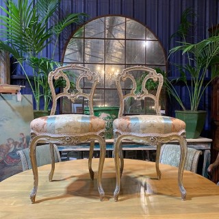 Pair of French Napoleon III Salon Chairs