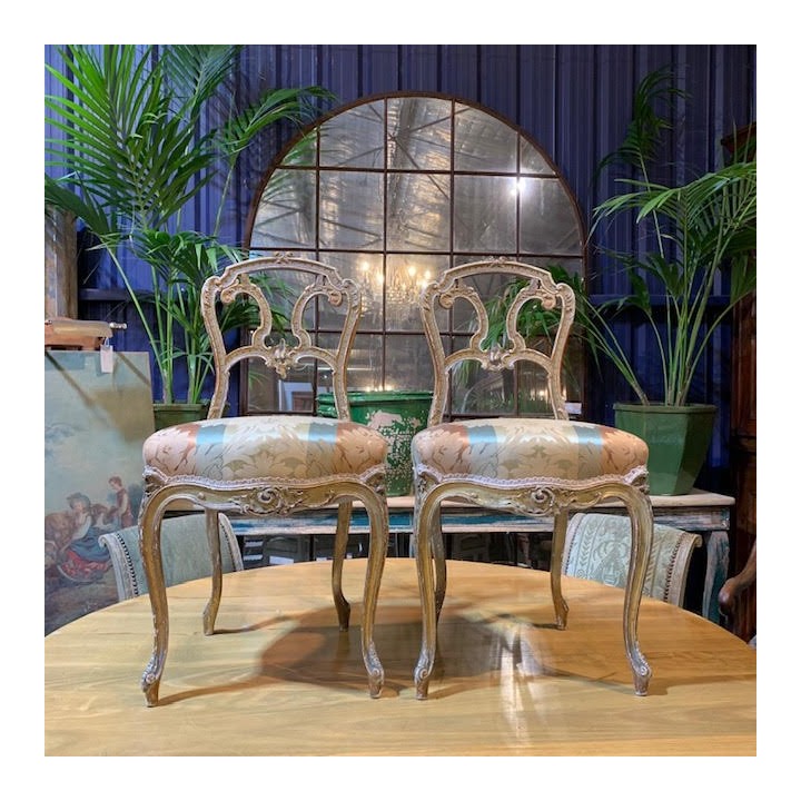 Pair of French Napoleon III Salon Chairs