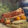 SOLD C19th French Still Life Kitchen scene hold
