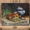 C19th French Still Life Kitchen scene