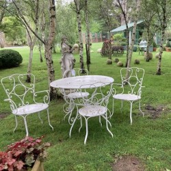 French Vintage Wrought Iron Garden Setting