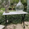 French Marble Top Table de Boucher Vintage