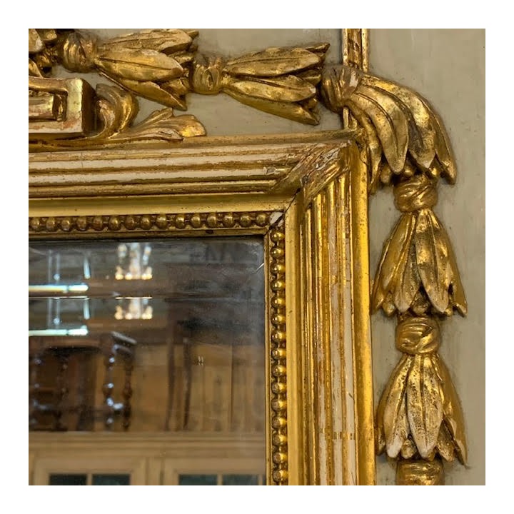 C19th French Trumeau Mirror Style Louis XVI