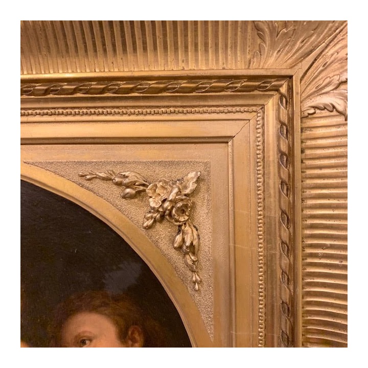 C19th Italian Oleograph of the Madonna and Child