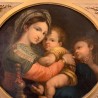 C19th Italian Oleograph of the Madonna and Child
