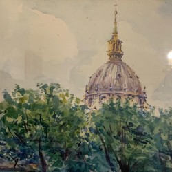 C1940 French Aquarelle