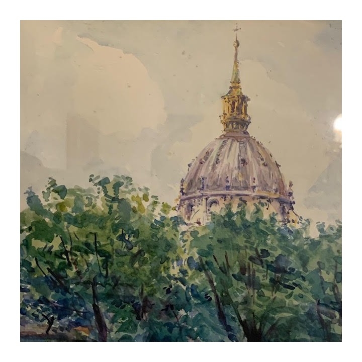 C1940 French Aquarelle