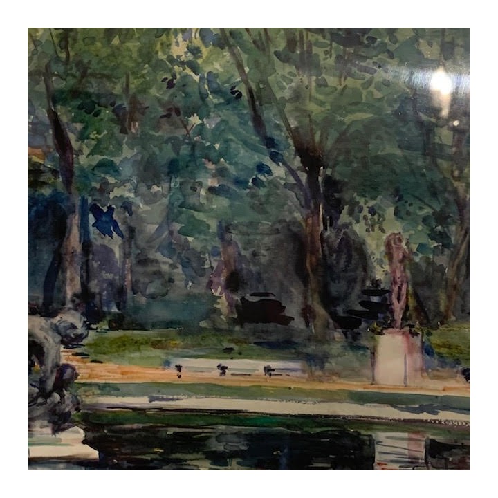 C1940 French Aquarelle