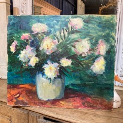 C1950 Oil on Canvas Signed French Still Life
