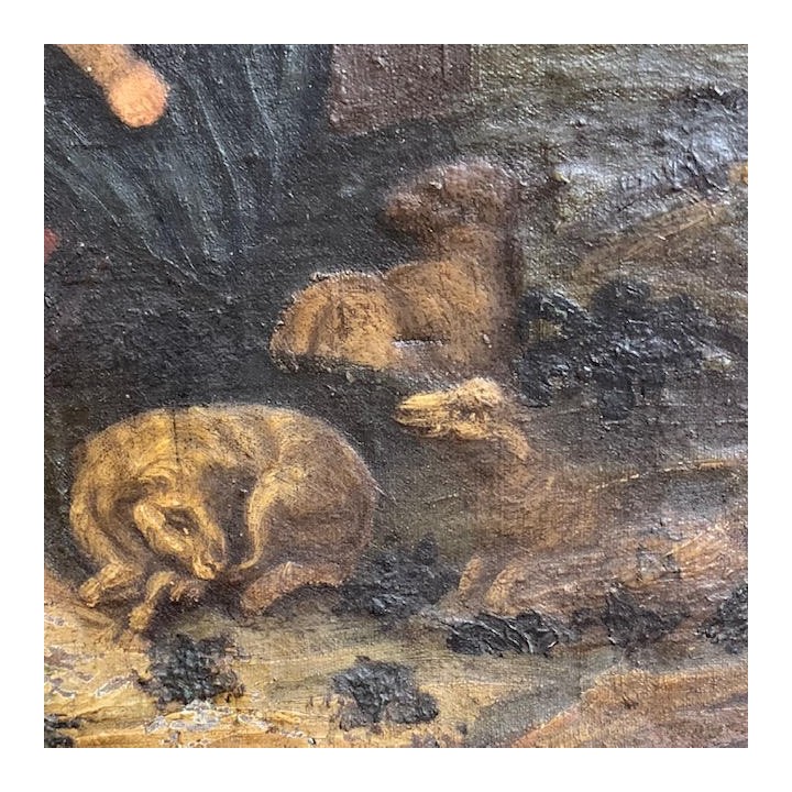 C19th Italienne Oil on Canvas