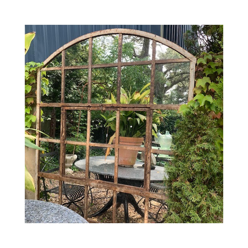2100 X 1540 C19th French Arched Cast Iron Mirror