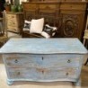 SOLD Scandinavian Early Pine Serpentine Shaped Drawers Painted Finish