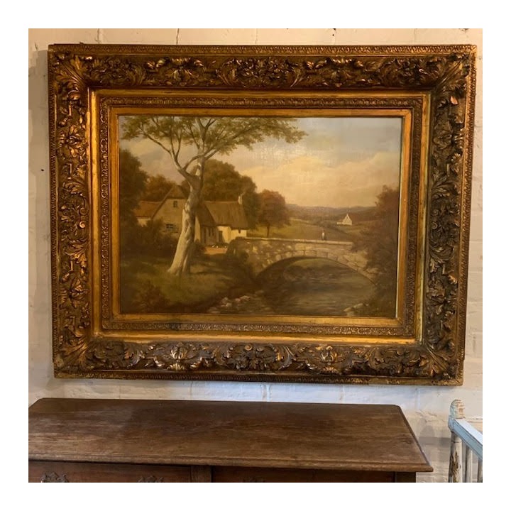 C19th Belgium Oil on Canvas