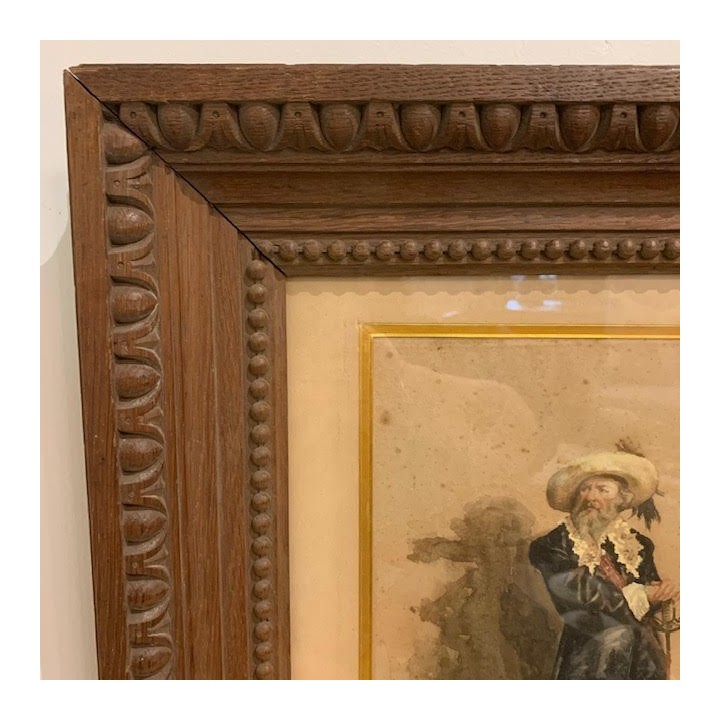 C1900 French Portrait Watercolour