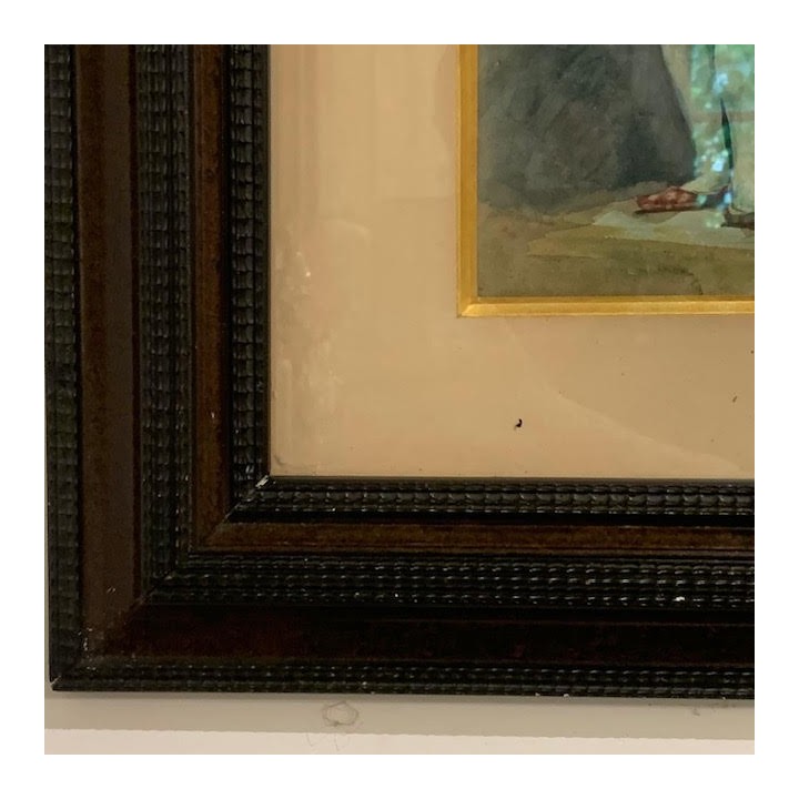 C1900 French Portrait Watercolour