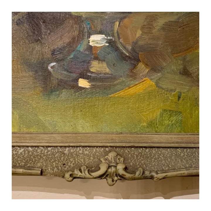 Antique French impressionist Oil on Canvas Still Life