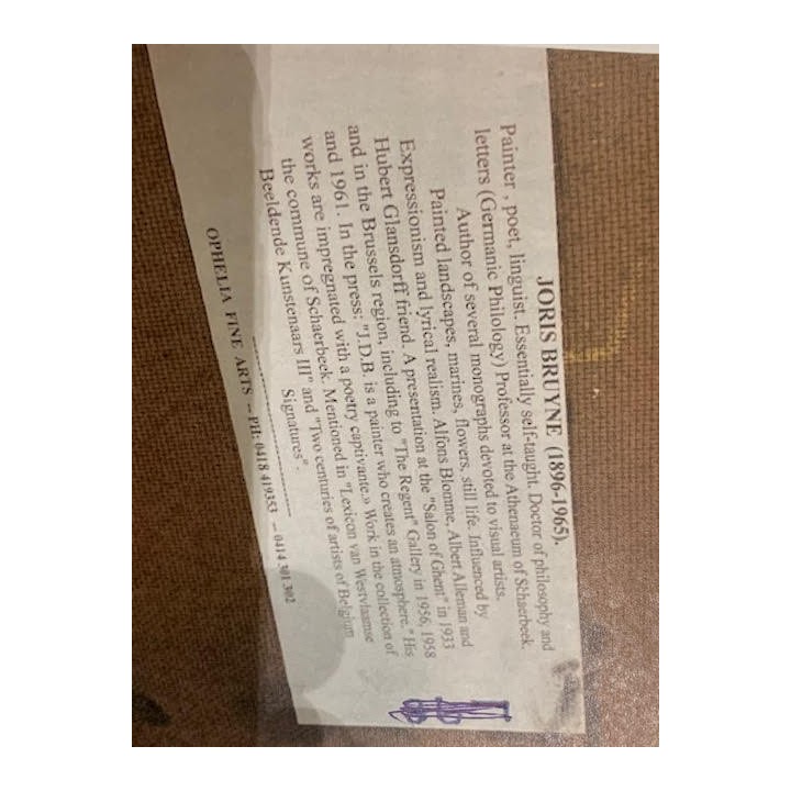 Joris Bruyng (1896-1965) Still Life