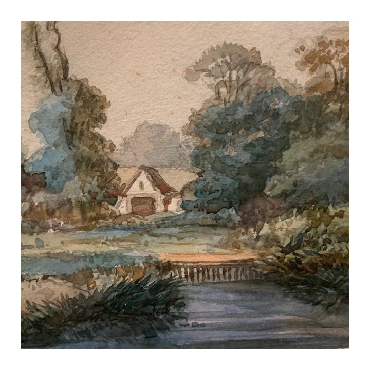 C19th French  Watercolour