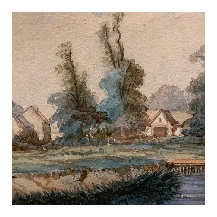 C19th French  Watercolour