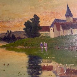 C1900 French Oil On Canvas