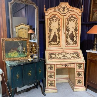 C19th Italian Dropfront Bureau Original Painted finish