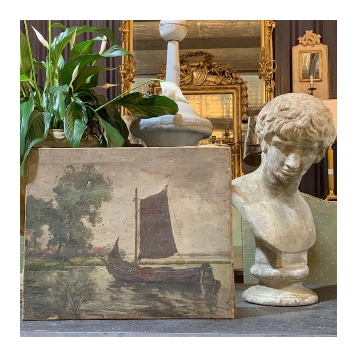 C19th Flemish Oil on Canvas