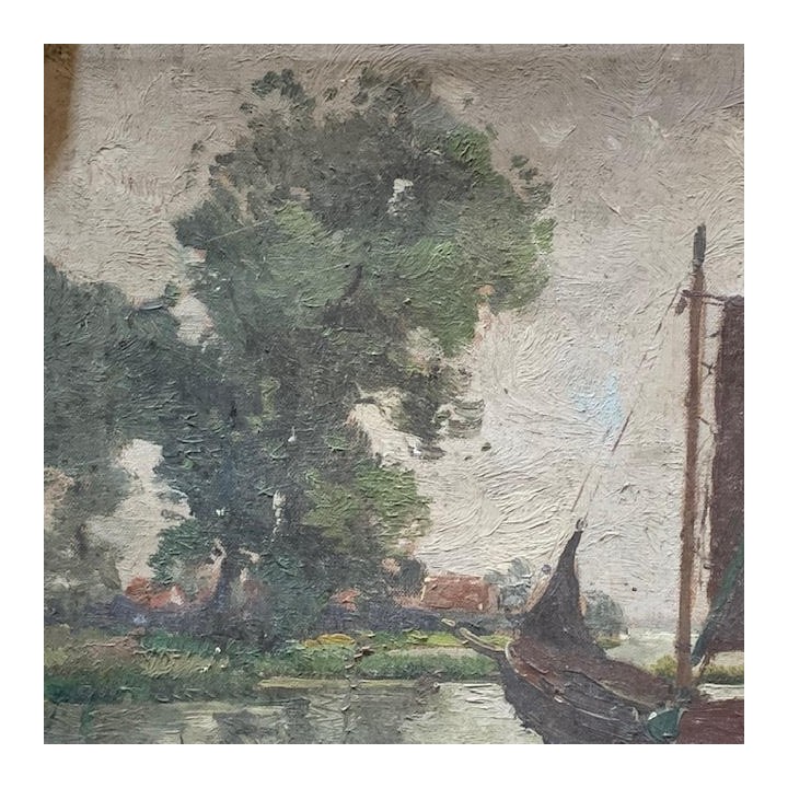 C19th Flemish Oil on Canvas