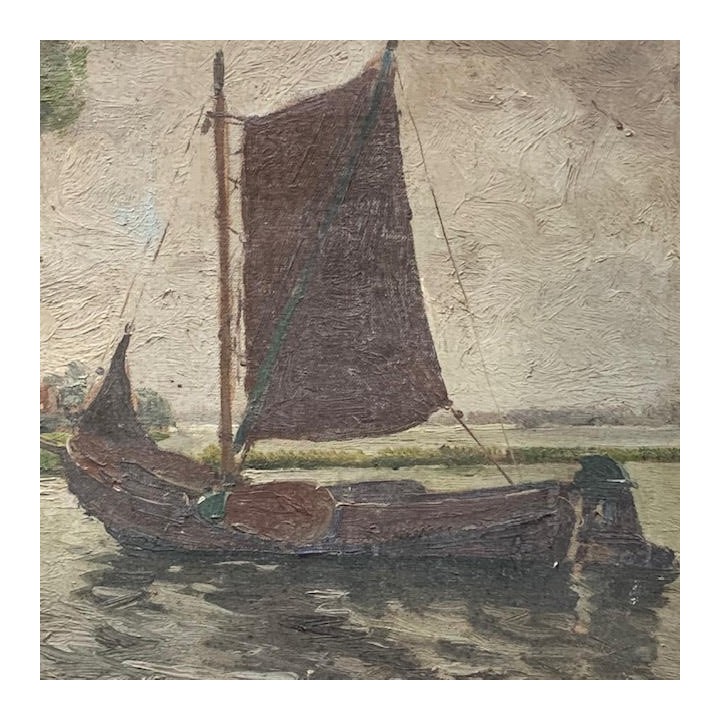 C19th Flemish Oil on Canvas