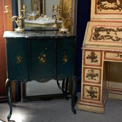 C1930 Italienne Painted Finish Cabinet Marble top