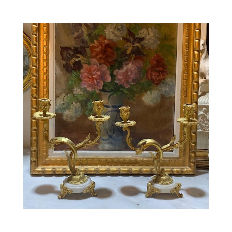 Pair of C19th French Candelabra Rococo Manner