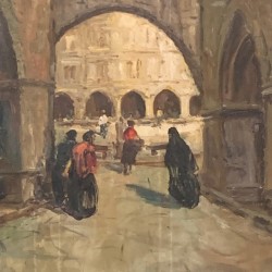 C1940 Spanish Oil on Canvas