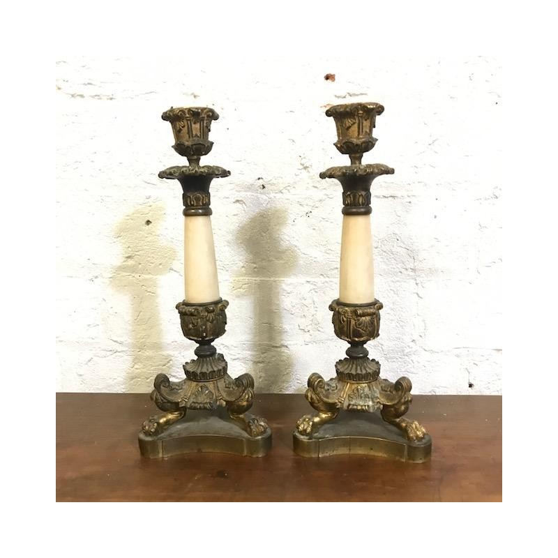C19th Napoleon III Pair of Candle Holder