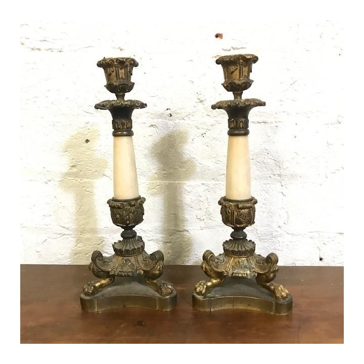 C19th Napoleon III Pair of Candle Holder