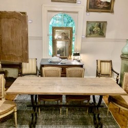 SOLD Antique Hand Forged washed Top Table