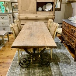 Early European Hand forged Cast Iron Based Table