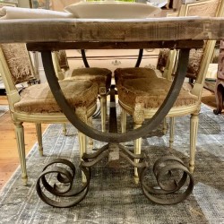SOLD Antique Hand Forged washed Top Table