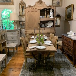 SOLD Antique Hand Forged washed Top Table