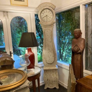 C1850 Swedish Mora Clock, Original Painted Patine