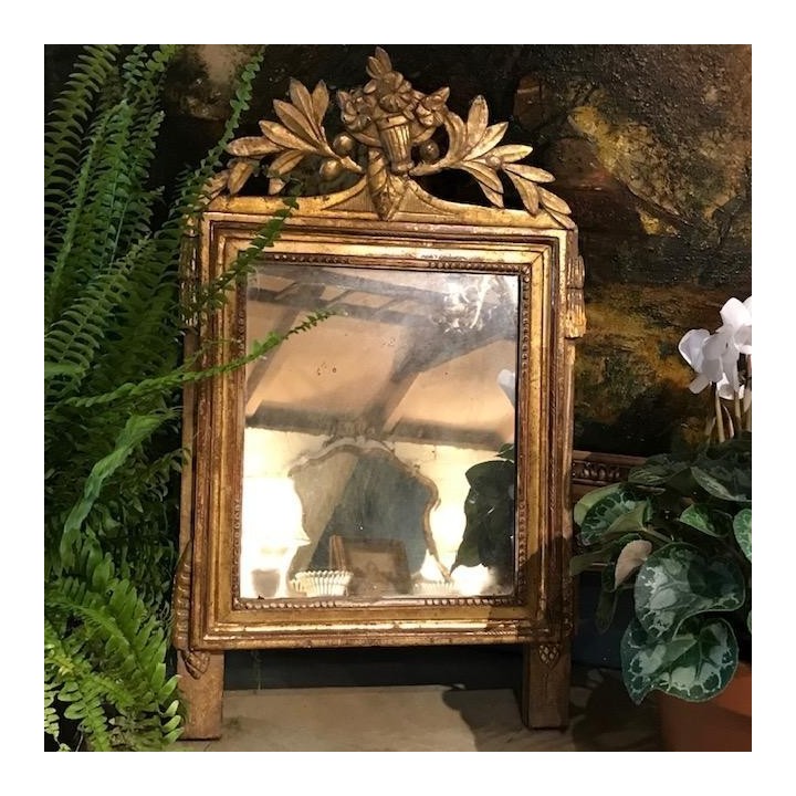 C18th French Louis XVI Gilded Mirror