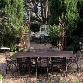 French Chair Arras Style Green and Rust colour