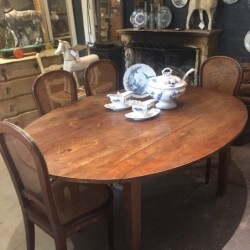 C19th French Oval Cherry Wood Country Table
