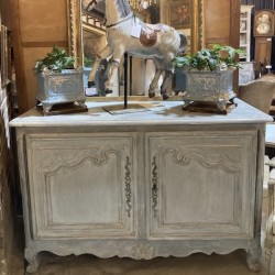 Late C18th - C19th French Oak Buffet Painted Finish