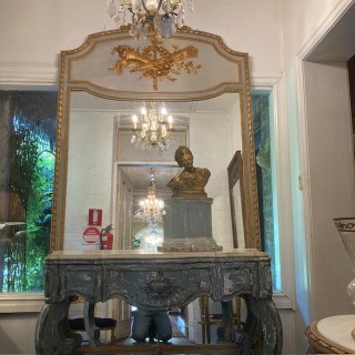 C19th French Louis XVI Style Trumeau Mirror 2200 X 1300