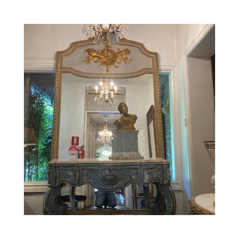 C19th French Louis XVI Style Trumeau Mirror 2200 X 1300