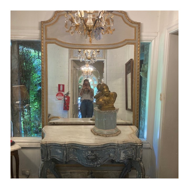 C19th French Louis XVI Style Trumeau Mirror 2200 X 1300