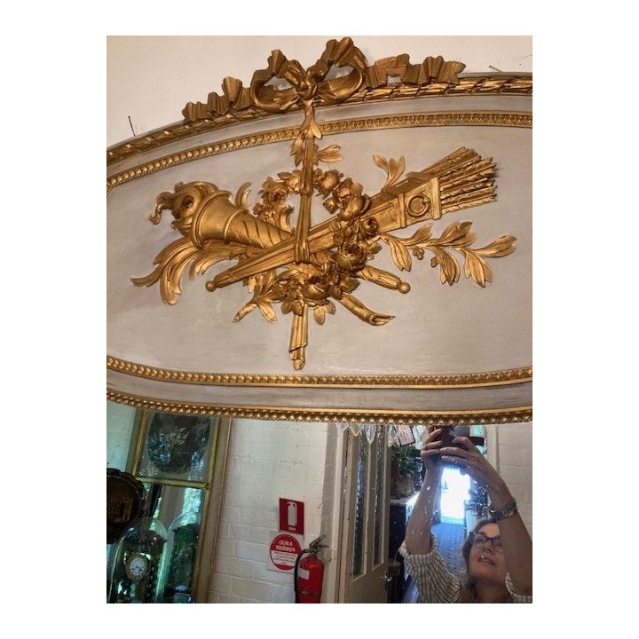 C19th French Louis XVI Style Trumeau Mirror 2200 X 1300