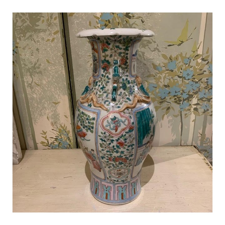 C1940 Pair of Chinoiserie Vase