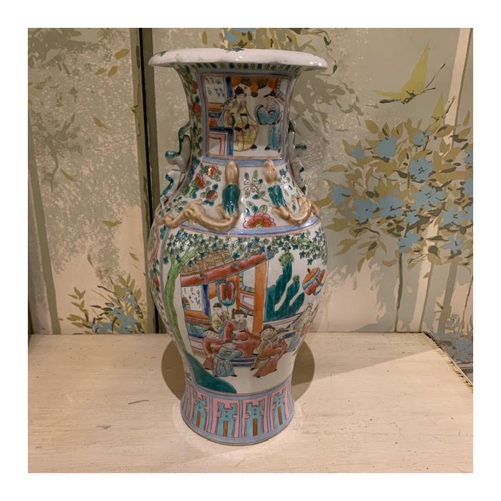 C1940 Pair of Chinoiserie Vase