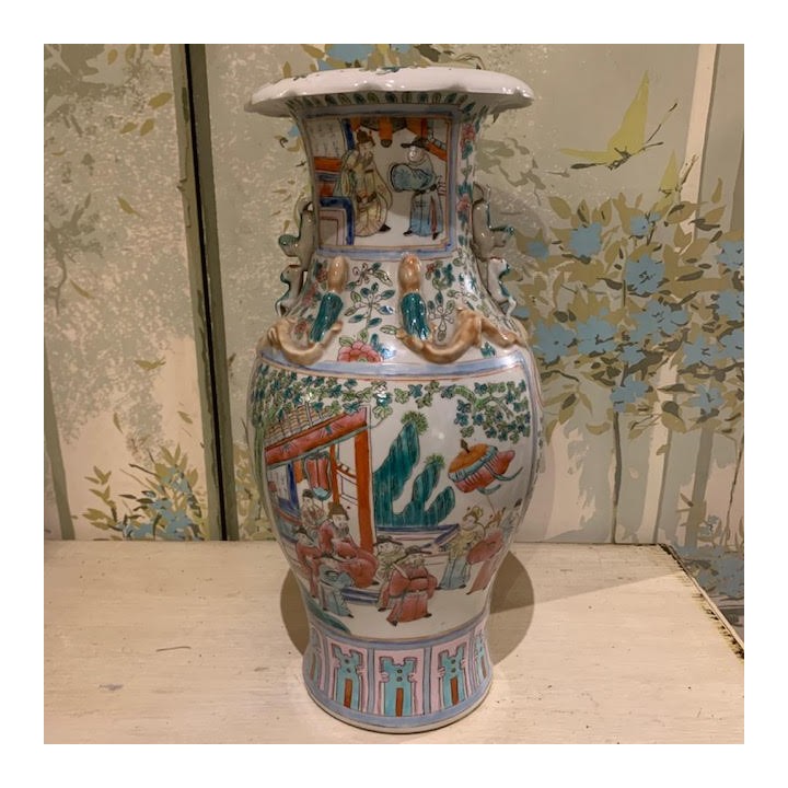 C1940 Pair of Chinoiserie Vase
