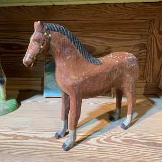 Antique Paper Maché Horse